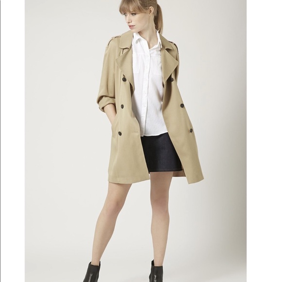 Topshop Jackets & Blazers - Topshop double breasted split back duster size 12